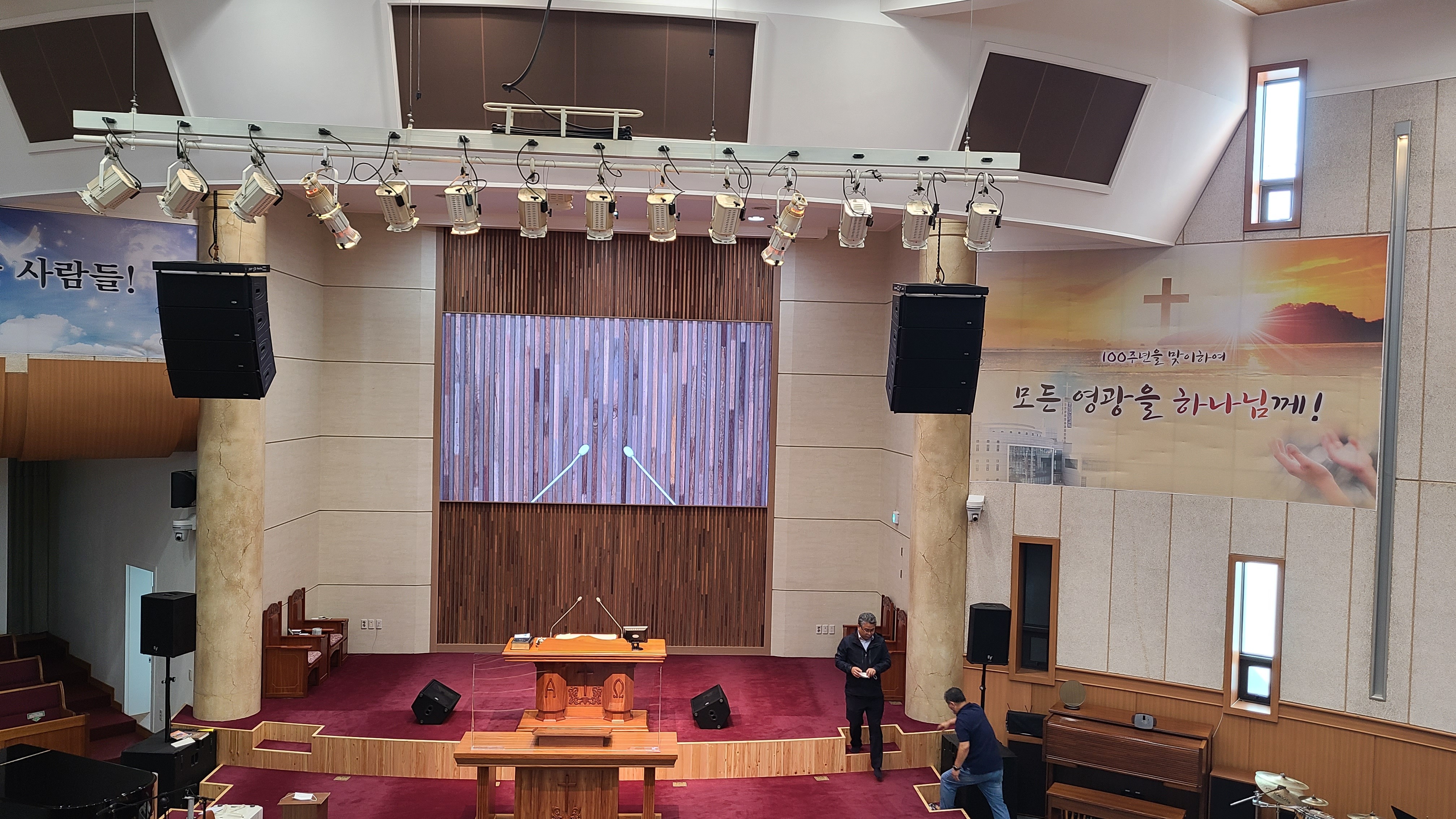 포항 연일교회 LED스크린 설치