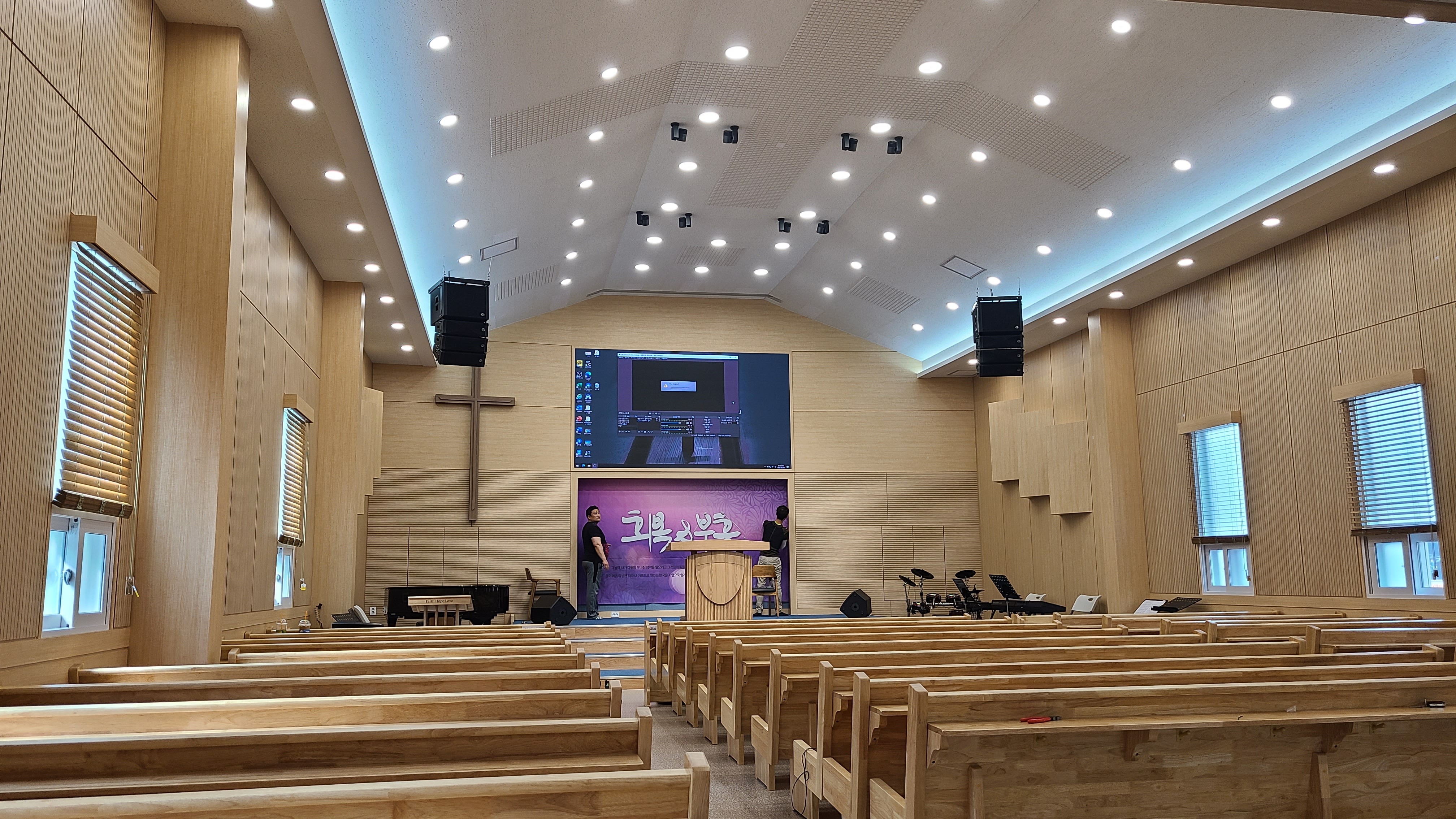 청양 산성감리교회 LED스크린 설치